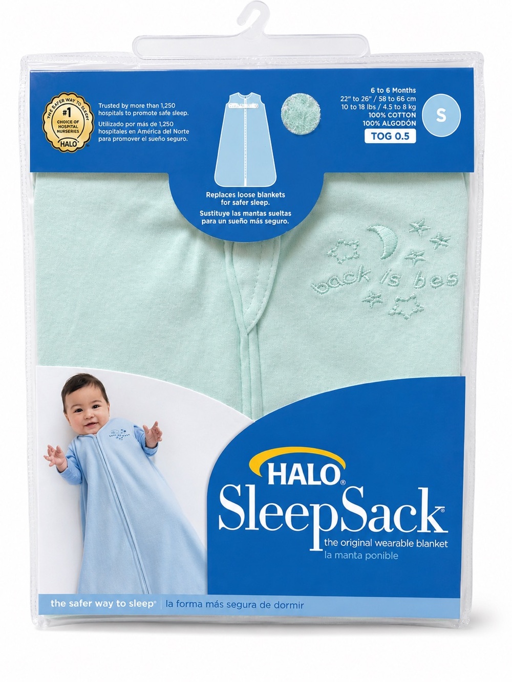 NWTHALO SleepSack Baby Wearable Blanket - Light Mint